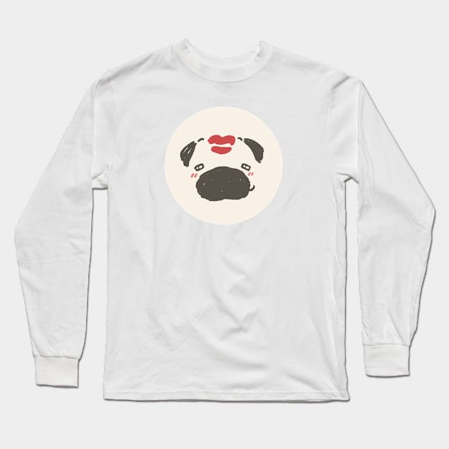 Pug and Kiss Long Sleeve T-Shirt by nilstuff